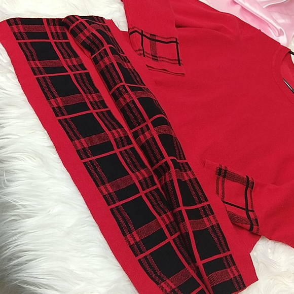 NWOT✨Kim Rogers Long-Sleeve Red Sweater Top sz L - Picture 5 of 8